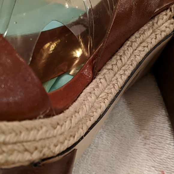 MARCIANO brown leather slingback heels - Picture 10 of 10